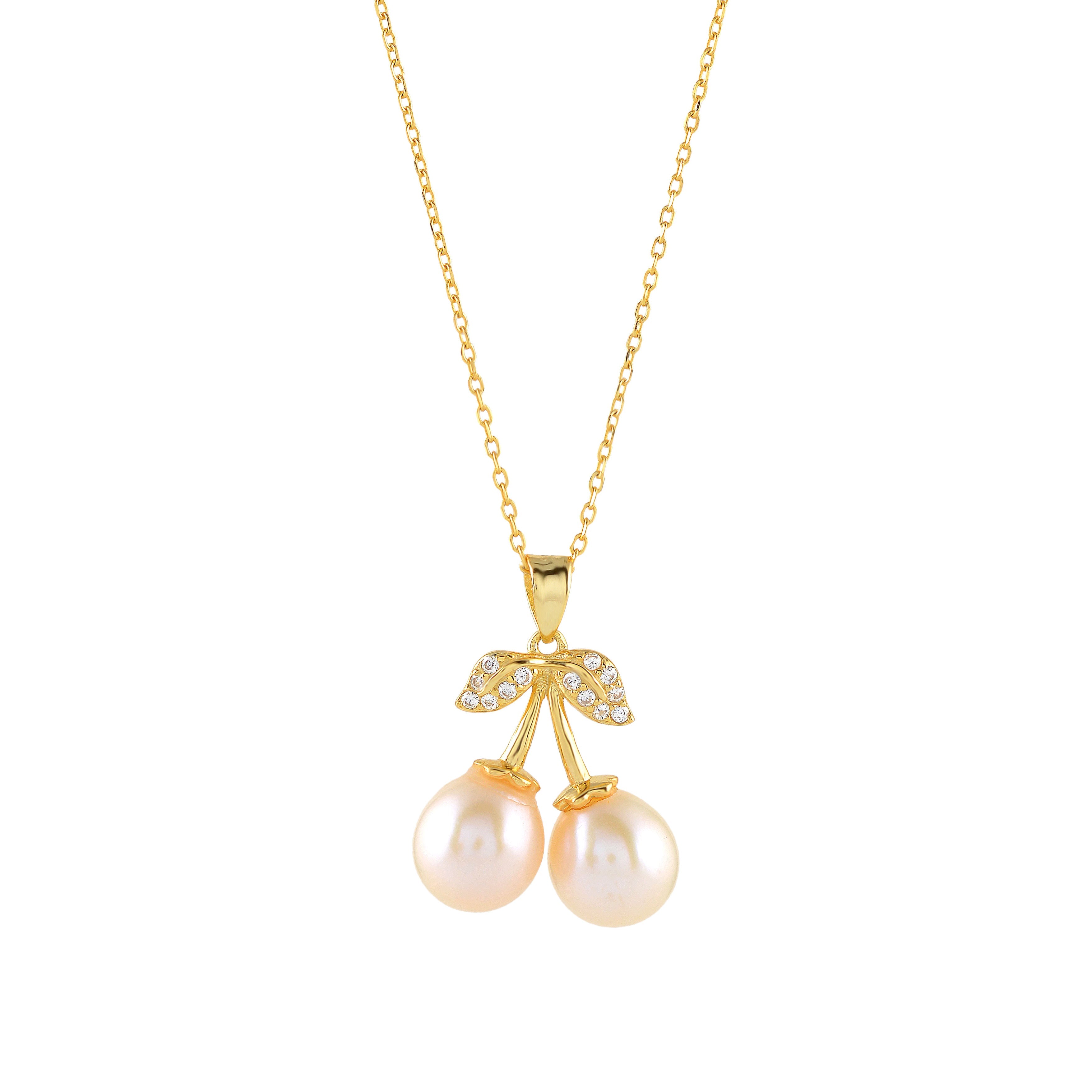 Sparkle gold coated Silver Chain With Pendant - Krishna Jewellers Pearls and Gems